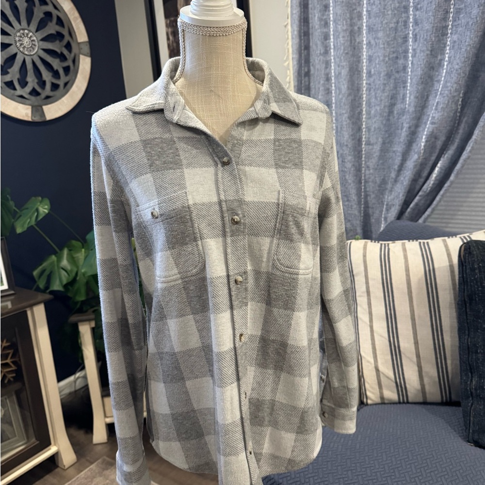 Faherty Light Gray Knit Sweater